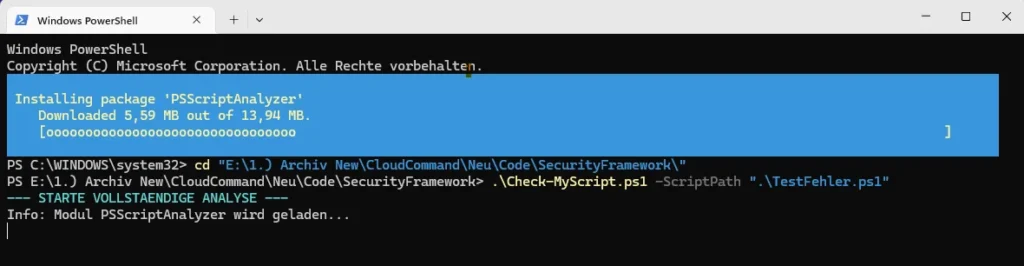 Modul PSScriptAnalyzer